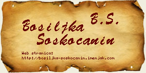 Bosiljka Šoškoćanin vizit kartica